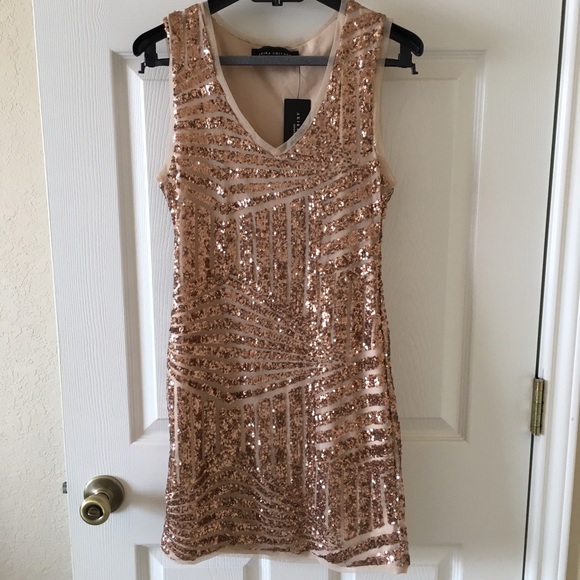 AKIRA | Dresses | Akira Rose Gold Sequin Dress New | Poshmark AKIRA | Dresses | Akira Rose Gold Sequin Dress New | Poshmark
